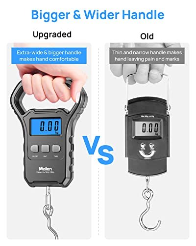Fish Scale, Meilen 110lb/50kg Luggage Scale Hanging Scale Fishing Scale with Bac... - Image 4
