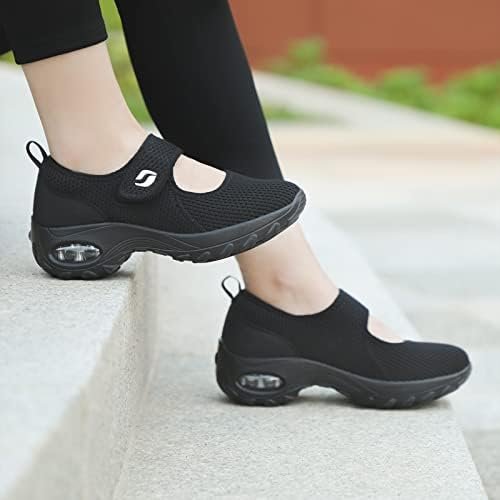 STQ Womens Walking Shoes Non Slip Orthopedic Shoes Adjustable Mary Jane Shoes - Image 8