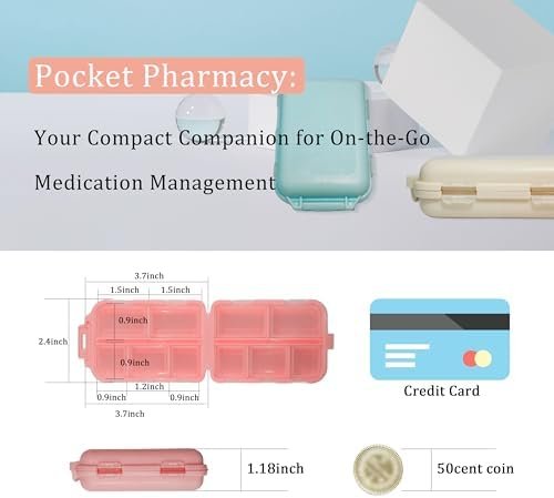 Pill Organizer with Medicine Labels 161 Labels Travel Daily Pill Container Mini ... - Image 4