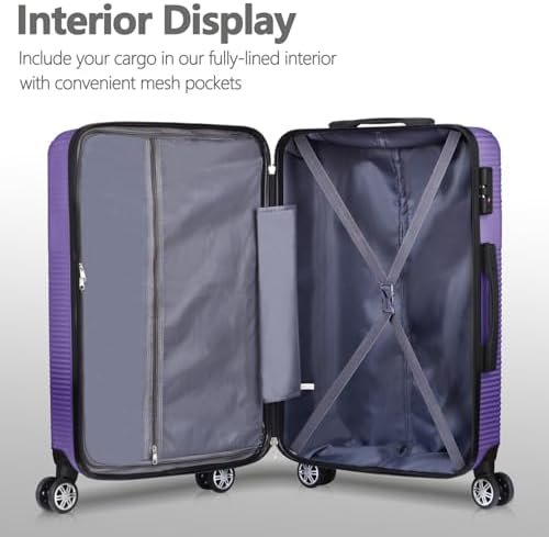 HOUAGI Luggage Sets 2 Piece,20 inch 24 inch Carry on and Checked Luggage,Hardshe... - Image 7