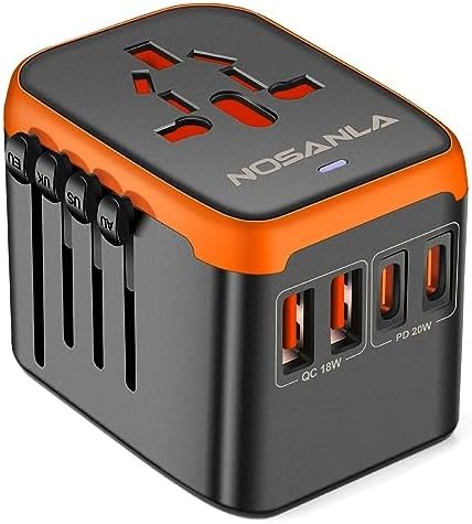 Universal Travel Adapter, International Plug Adapter, All-in-1 Power Outlet Wall... - Image 2