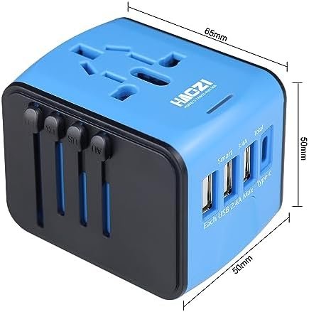 Travel Adapter, HAOZI Universal Travel Adapter - 3 USB + 1 Type C in One Travel ... - Image 7