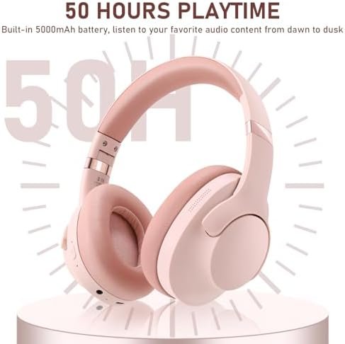 Active Noise Cancelling Headphones Bluetooth Over Ear, 50 Hours Playtime, Blueto... - Image 4