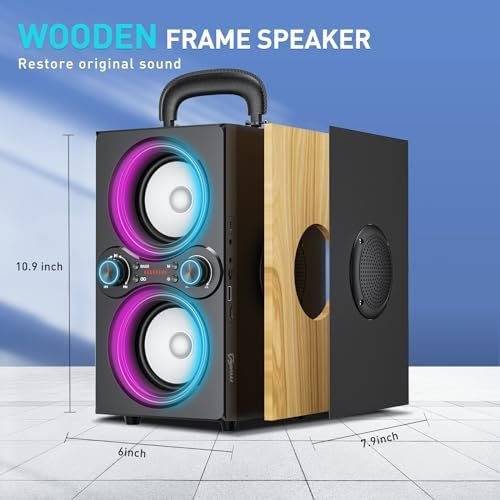 Bluetooth Speakers, 80W(Peak) Wireless TWS Portable Bluetooth Speaker, Beat-Driv... - Image 8