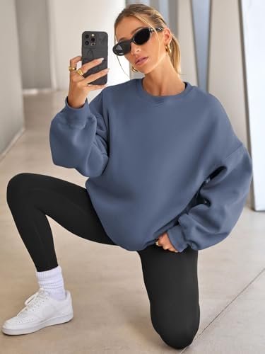EFAN Womens Oversized Sweatshirts Hoodies Fleece Crew Neck Pullover Sweaters Cas... - Image 5