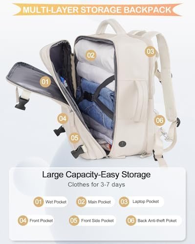 Travel Backpack For Women, Airline Approved Personal Item Bag, Carry On Backpack... - Image 9