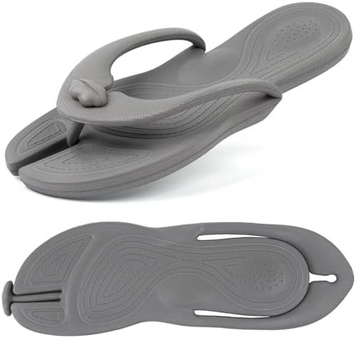 Flip Flops for Women Men with Small Arch Support,Travel Portable Folding Slides,... - Image 2