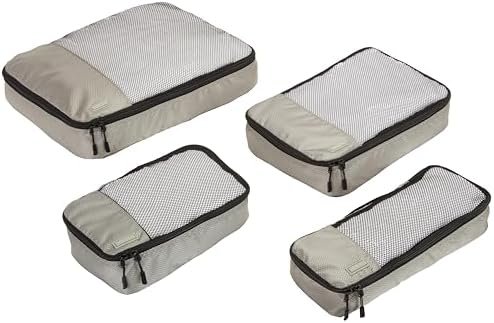 Amazon Basics 4 Piece Packing Cubes for Travel, Travel Organizer Zipper Cubes Se... - Image 4