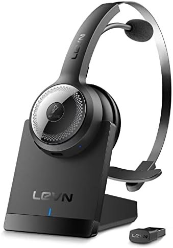 LEVN Bluetooth 5.0 Headset, Wireless Headset with Microphone (AI Noise Cancellin... - Image 2
