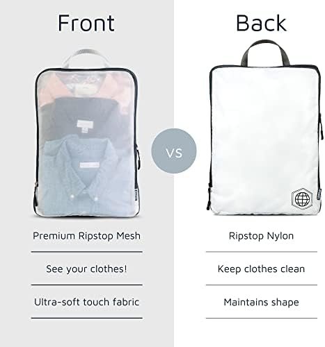 Large Packing Cube Set with See Through Mesh- Compression Packing Cubes Travel O... - Image 5