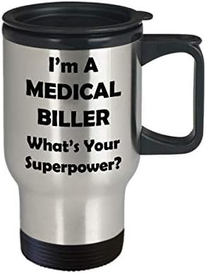 Medical Biller Travel Mug Gifts Coffee Tumbler - Whats Your Superpower - Health ... - Image 3