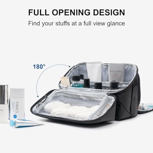 Everfun Toiletry Bag for Men Travel Toiletry Bag With Leakproof Compartment Trav... - Image 4