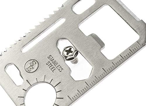 SE 11-Function Stainless Steel Survival Pocket Tool - Compact, Credit Card-Sized... - Image 7