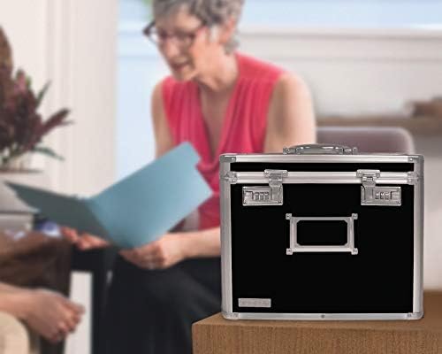 Vaultz File Organizer Storage Box - 14 x 7 x 12.19 Inch Letter Size, Portable Lo... - Image 6