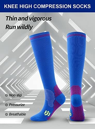3 Pairs Compression Socks for Women 20-30 mmhg Knee High, Womens Compression Soc... - Image 4