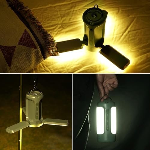 Foldable Camping Light Rechargeable Lantern, 10000mAh Power Bank, Portable Flash... - Image 8