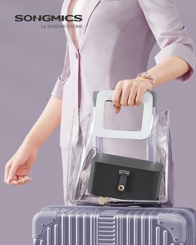 SONGMICS Jewelry Box, Travel Jewelry Case, 2-Layer Jewelry Holder Organizer, 4.6... - Image 3
