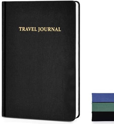 Koogel Travel Journal Notebook, Black Guided Notebook for Travelers Plan 5.7" x ... - Image 2