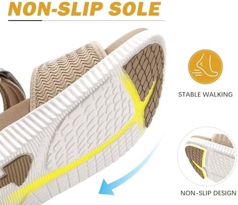 KuaiLu Womens Orthopedic Walking Sandals Ladies Recovery Sport Thick Athletic Cu... - Image 8