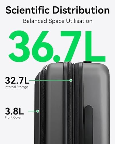 LUGGEX Carry on Luggage 22x14x9 Airline Approved, PC Hard Shell Suitcase with Fr... - Image 7