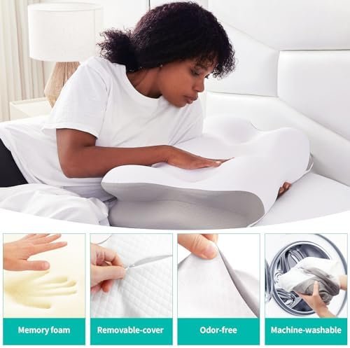 Cervical Neck Pillow, Pillows for Neck and Shoulder Pain, Contour Pillow, Neck P... - Image 6
