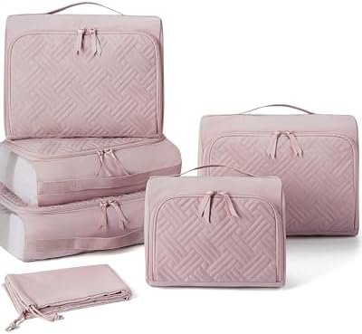 BAGSMART Quilted Packing Cubes for Travel, 6 Set Packing Cubes for Suitcases, Li... - Image 2