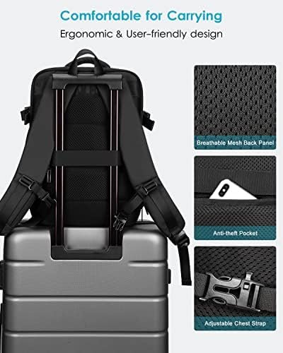 HOMIEE Carry on Luggage 40L Expandable Travel Laptop Backpack Fits 17 Inch Compu... - Image 6