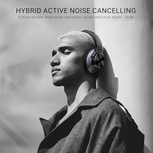 OneOdio Hybrid Active Noise Cancelling Headphones - 62H Battery, Hi-Res Audio, T... - Image 3