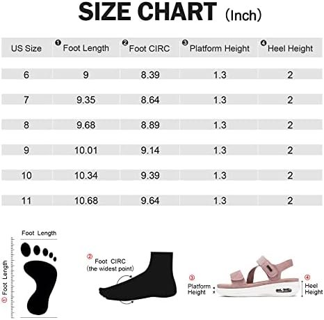 mysoft Women's Summer Walking Sandals Air Cushion Support Platform Ankle Strap S... - Image 8