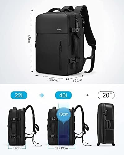 HOMIEE Carry on Luggage 40L Expandable Travel Laptop Backpack Fits 17 Inch Compu... - Image 4