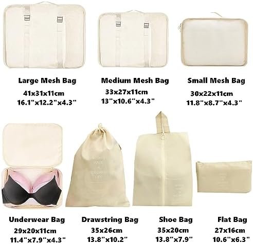 7 Set Packing Cubes for Travel - Luggage Organizer Bags - Travel Packing Organiz... - Image 4