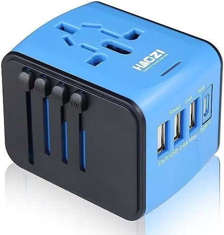 Travel Adapter, HAOZI Universal Travel Adapter - 3 USB + 1 Type C in One Travel ... - Image 2