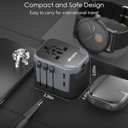 International Plug Adapter, Universal Power Adaptor with 4 USB Ports (2 USB C), ... - Image 9