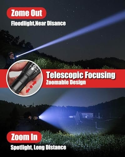 Victoper LED Flashlight 2 Pack, Bright 2000 Lumens Tactical Flashlights High Lum... - Image 4