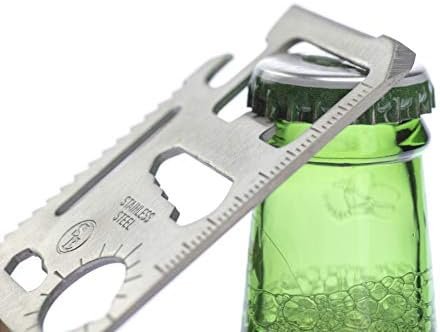 SE 11-Function Stainless Steel Survival Pocket Tool - Compact, Credit Card-Sized... - Image 8