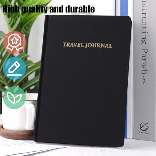 Koogel Travel Journal Notebook, Black Guided Notebook for Travelers Plan 5.7" x ... - Image 4