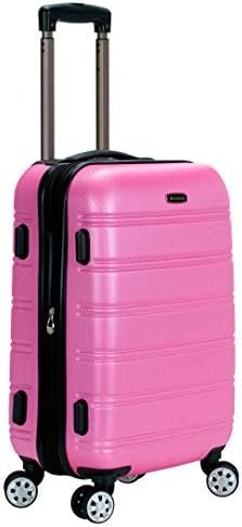 Rockland Melbourne Lightweight Expandable Hardside Spinner Wheel Luggage in Pink - Image 8