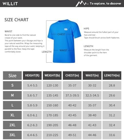 Willit Men's Rashguard Swim Shirt Short Sleeve UPF 50+ Sun Protection Shirt SPF ... - Image 8