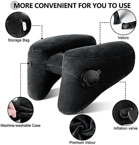 Neck Pillow for Travel Inflatable Airplane Pillow Comfortably Supports Head, Nec... - Image 4
