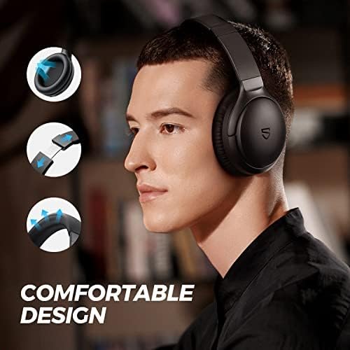 SoundPEATS A6 Hybrid Active Noise Cancelling Headphones, Bluetooth Over Ear Head... - Image 6