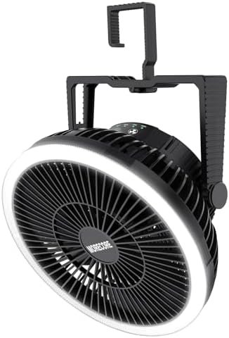 Camping Fan with Led Lantern - 10000mAh 8inch Rechargeable Battery Operated Tent... - Image 2