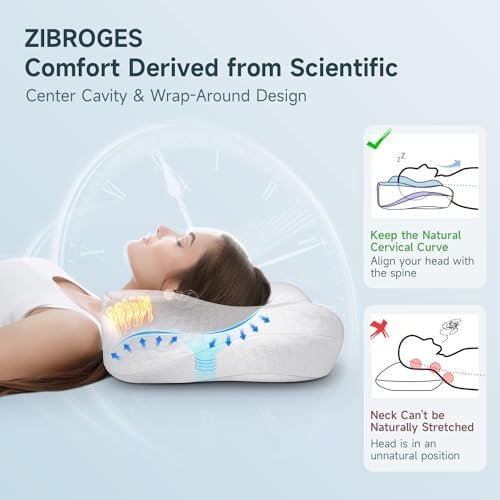 Memory Foam Cervical Pillow - Side Sleeper Pillow Neck Back Shoulder Comfortable... - Image 3