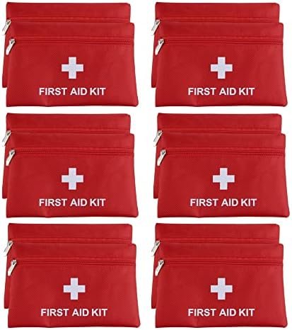 12 Pack Small First Aid Kit Bag Empty, First Aid Bag Pouch Bag for Home Office C... - Image 2