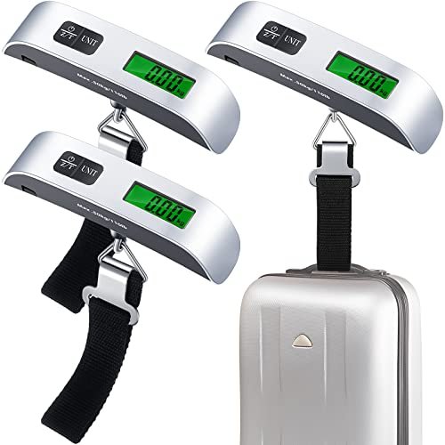 Weewooday 3 Pieces Digital Travel Luggage Scale 110 Lbs Hand Held Digital Weight... - Image 2