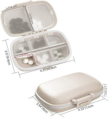 1Pack Travel Pill Organizer, 8 Compartments Portable Pill Case, Small Pill Box f... - Image 4