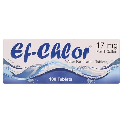 Ef-Chlor Water Purification Tablets (17 mg - 100 Tablets), Purifies 1 Gallon Wat... - Image 2