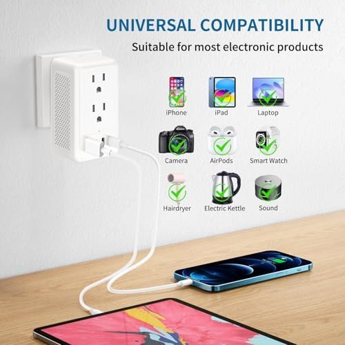 220V to 110V Voltage Converter US to Europe, Power Converter Adapter Combo Inter... - Image 5