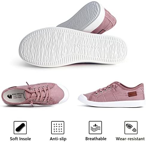 JENN ARDOR Womens Comfortable Elastic Shoes Stylish Canvas Fashion Sneakers Cute... - Image 4