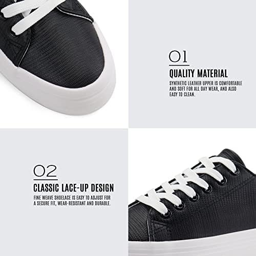 JABASIC Women Lace Up Platform Sneakers Comfortable Casual Fashion Sneaker Walki... - Image 5