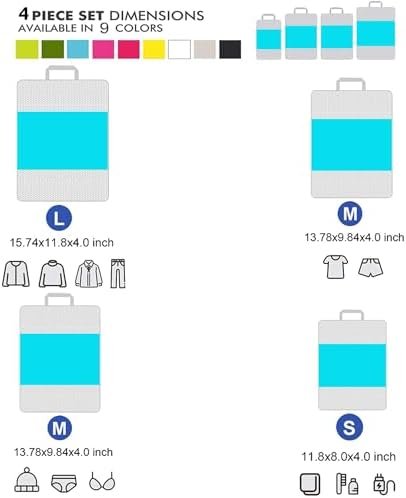 Compression Packing Cubes For Suitcases,Gowraps 6 Set/4 Set Travel Cubes For Lug... - Image 3